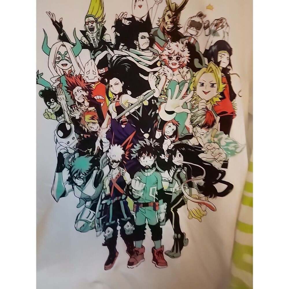 My Hero Academia long sleeve 100% cotton magna T-shirt Sz M NWT Excellent CR3